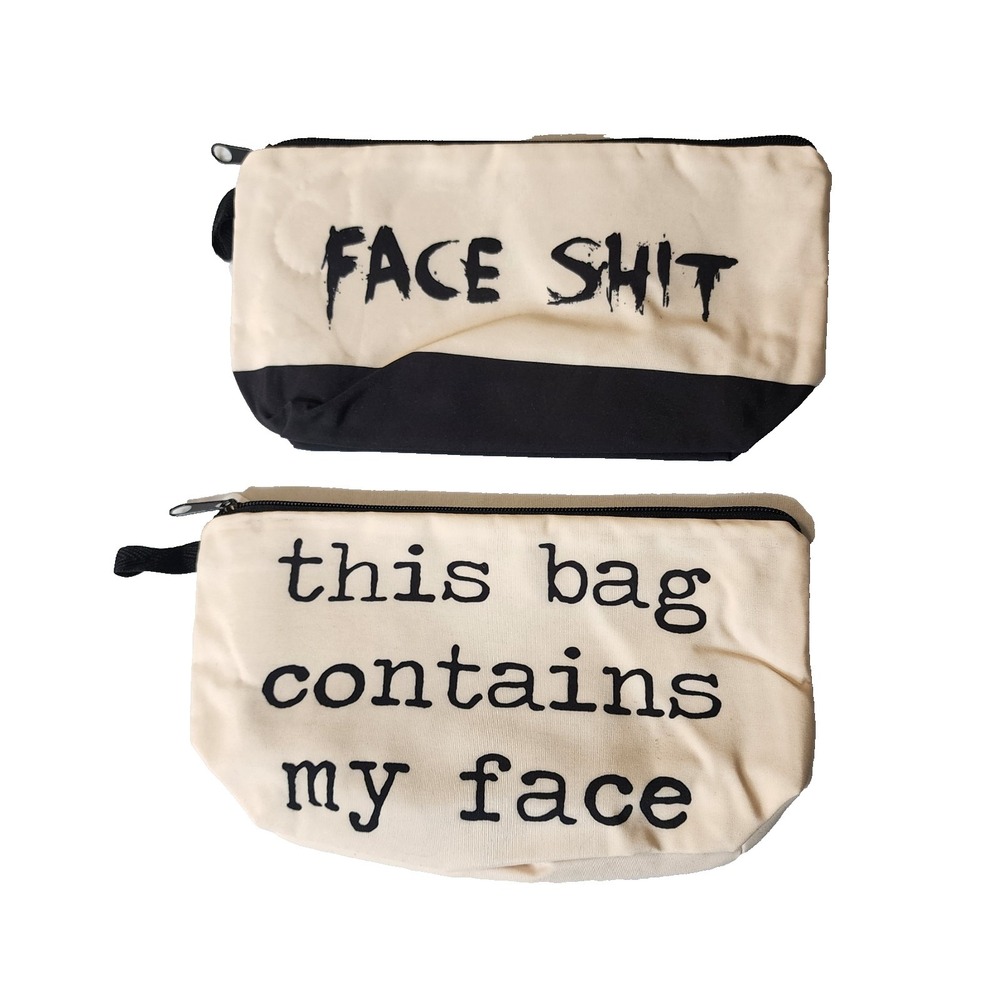 Small Zipper Makeup Bags 2-pack